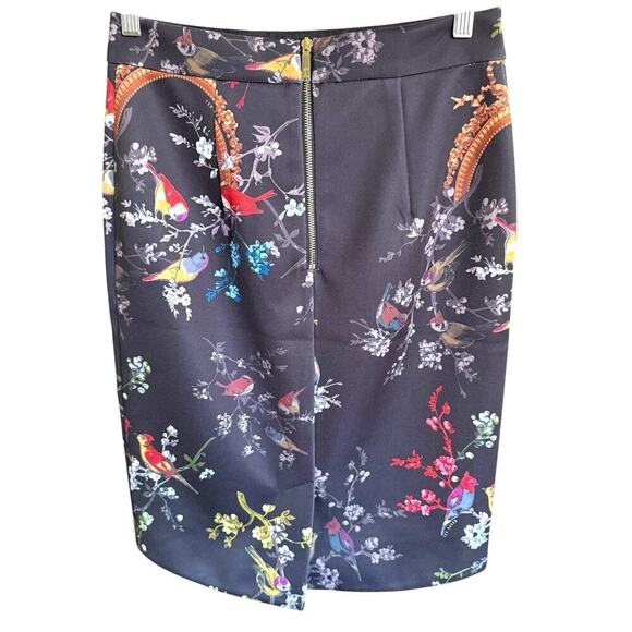 Ted Baker Tuella Opulent Fauna Hi-Lo Pencil Skirt US Size 6 Black Classic $209 - Picture 2 of 7